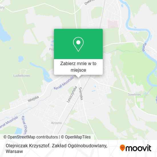 Mapa Olejniczak Krzysztof. Zakład Ogólnobudowlany