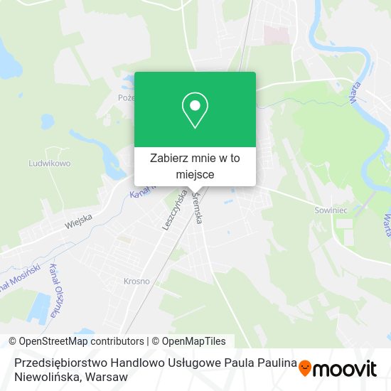 Mapa Przedsiębiorstwo Handlowo Usługowe Paula Paulina Niewolińska