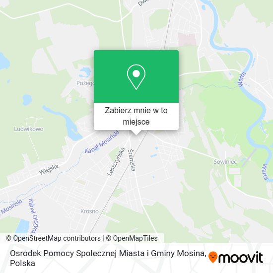 Mapa Osrodek Pomocy Spolecznej Miasta i Gminy Mosina