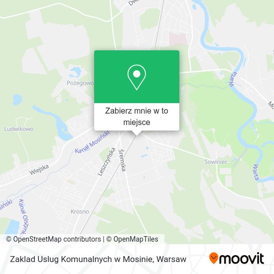 Mapa Zaklad Uslug Komunalnych w Mosinie