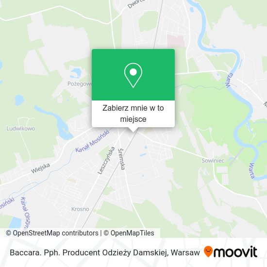 Mapa Baccara. Pph. Producent Odzieży Damskiej