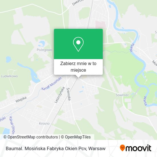 Mapa Baumal. Mosińska Fabryka Okien Pcv