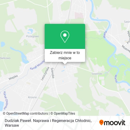 Mapa Dudziak Paweł. Naprawa i Regeneracja Chłodnic