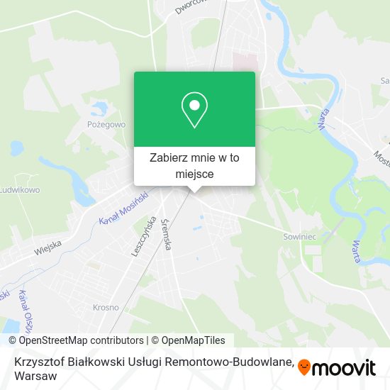 Mapa Krzysztof Białkowski Usługi Remontowo-Budowlane