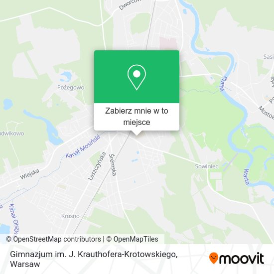 Mapa Gimnazjum im. J. Krauthofera-Krotowskiego