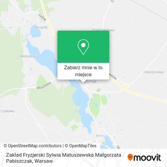 Mapa Zakład Fryzjerski Sylwia Matuszewska Małgorzata Pabiszczak