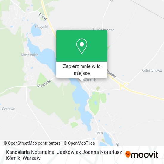 Mapa Kancelaria Notarialna. Jaśkowiak Joanna Notariusz Kórnik