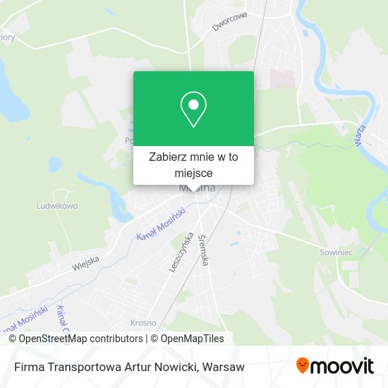 Mapa Firma Transportowa Artur Nowicki