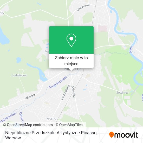 Mapa Niepubliczne Przedszkole Artystyczne Picasso