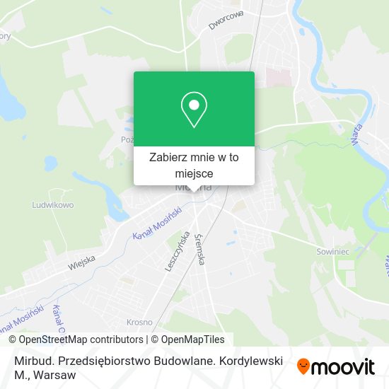 Mapa Mirbud. Przedsiębiorstwo Budowlane. Kordylewski M.