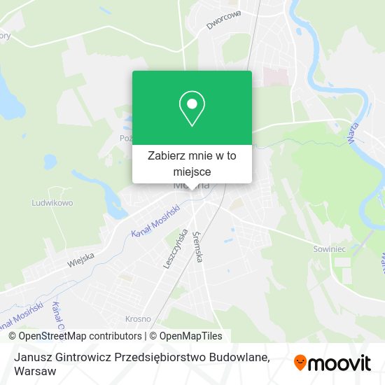 Mapa Janusz Gintrowicz Przedsiębiorstwo Budowlane