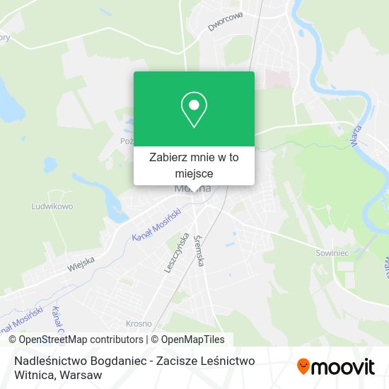 Mapa Nadleśnictwo Bogdaniec - Zacisze Leśnictwo Witnica