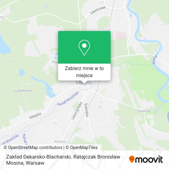 Mapa Zakład Dekarsko-Blacharski. Ratajczak Bronisław Mosina