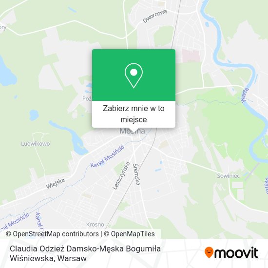 Mapa Claudia Odzież Damsko-Męska Bogumiła Wiśniewska