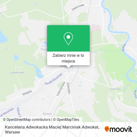 Mapa Kancelaria Adwokacka Maciej Marciniak Adwokat