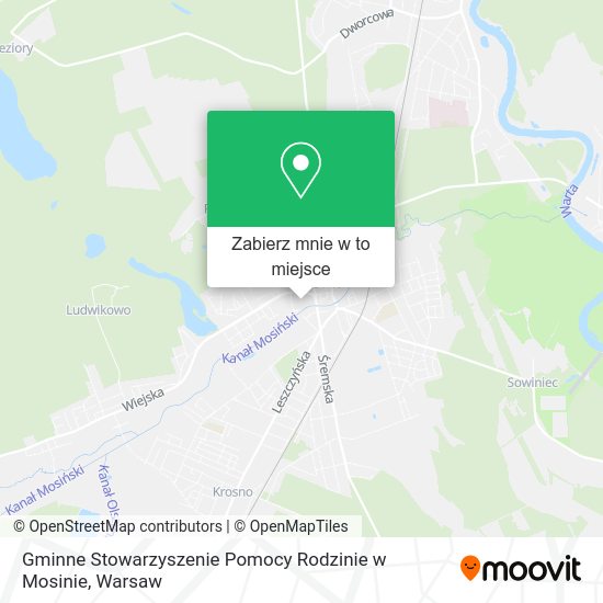 Mapa Gminne Stowarzyszenie Pomocy Rodzinie w Mosinie