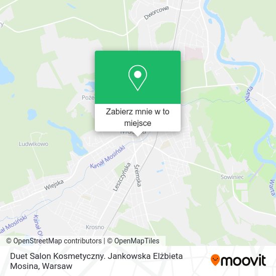 Mapa Duet Salon Kosmetyczny. Jankowska Elżbieta Mosina