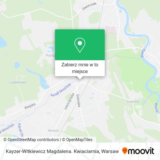 Mapa Kayzer-Witkiewicz Magdalena. Kwiaciarnia