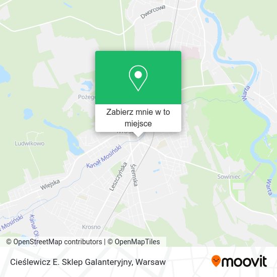 Mapa Cieślewicz E. Sklep Galanteryjny