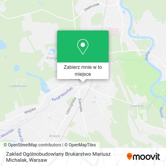 Mapa Zakład Ogólnobudowlany Brukarstwo Mariusz Michalak