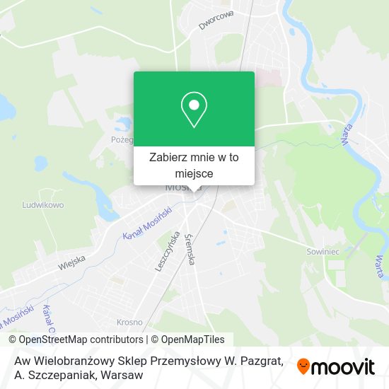 Mapa Aw Wielobranżowy Sklep Przemysłowy W. Pazgrat, A. Szczepaniak