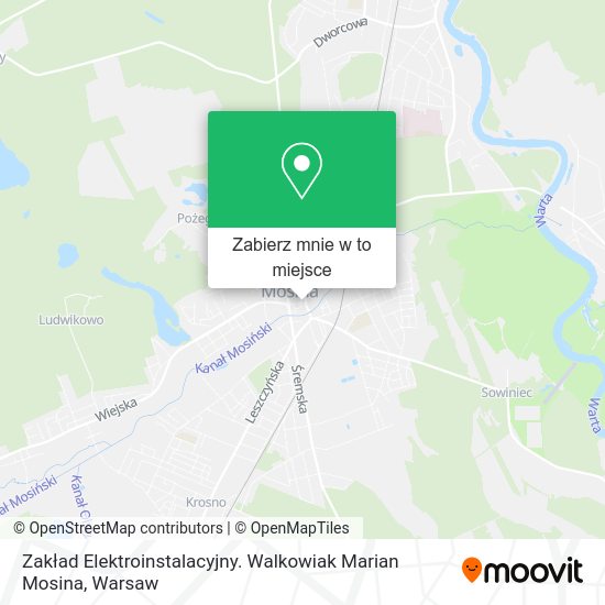 Mapa Zakład Elektroinstalacyjny. Walkowiak Marian Mosina