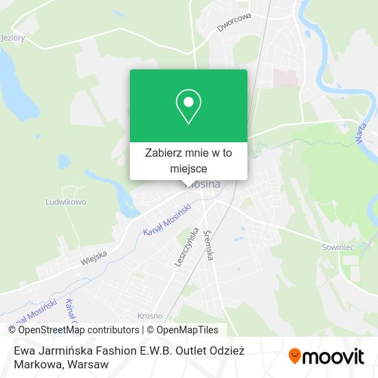 Mapa Ewa Jarmińska Fashion E.W.B. Outlet Odzież Markowa