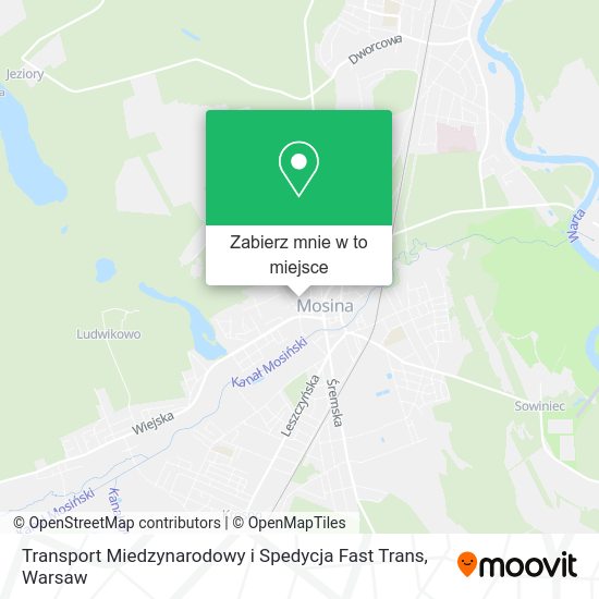 Mapa Transport Miedzynarodowy i Spedycja Fast Trans