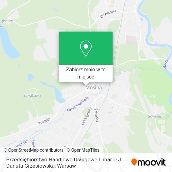 Mapa Przedsiębiorstwo Handlowo Usługowe Lunar D J Danuta Grzesiowska