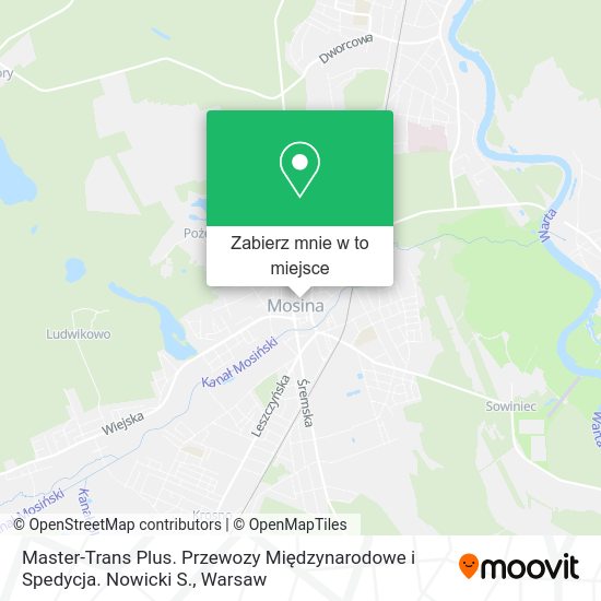 Mapa Master-Trans Plus. Przewozy Międzynarodowe i Spedycja. Nowicki S.