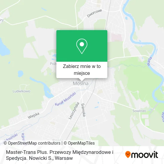 Mapa Master-Trans Plus. Przewozy Międzynarodowe i Spedycja. Nowicki S.