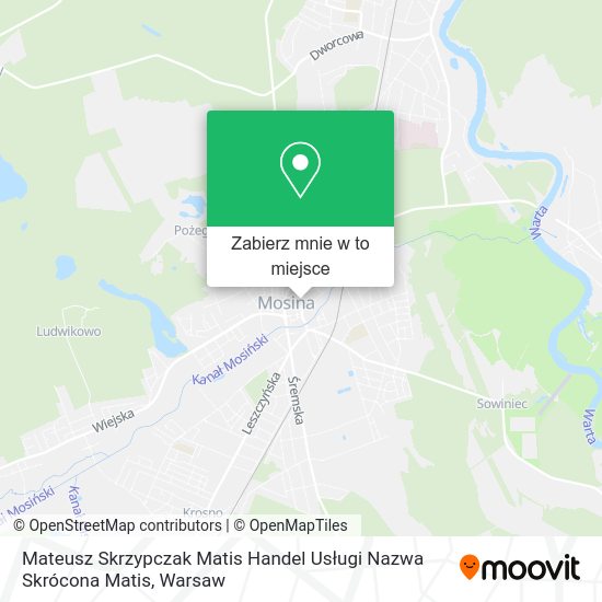 Mapa Mateusz Skrzypczak Matis Handel Usługi Nazwa Skrócona Matis