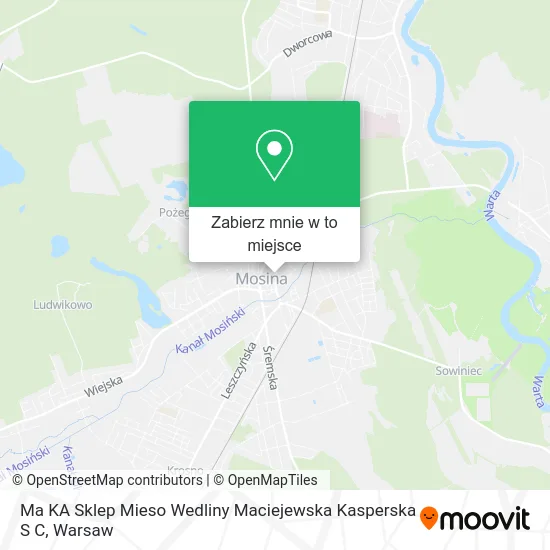 Mapa Ma KA Sklep Mieso Wedliny Maciejewska Kasperska S C