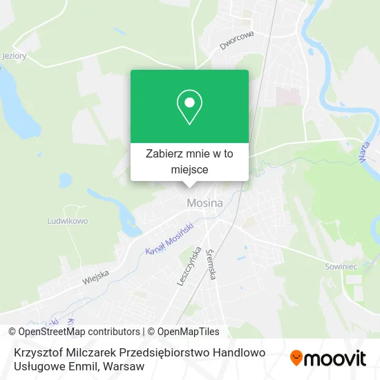Mapa Krzysztof Milczarek Przedsiębiorstwo Handlowo Usługowe Enmil