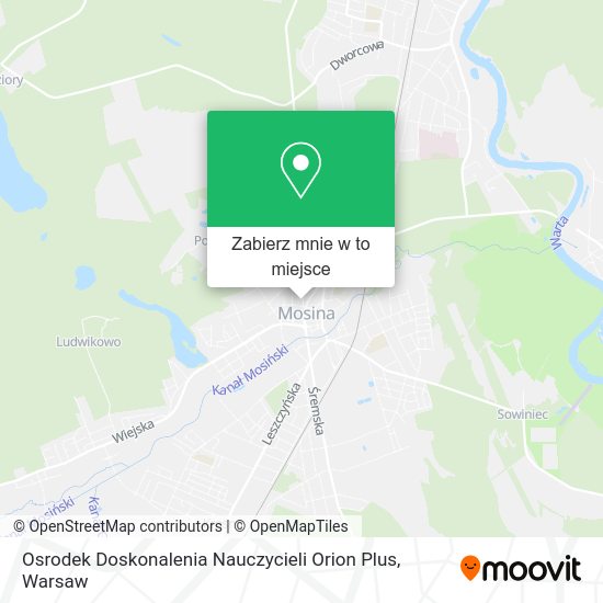 Mapa Osrodek Doskonalenia Nauczycieli Orion Plus