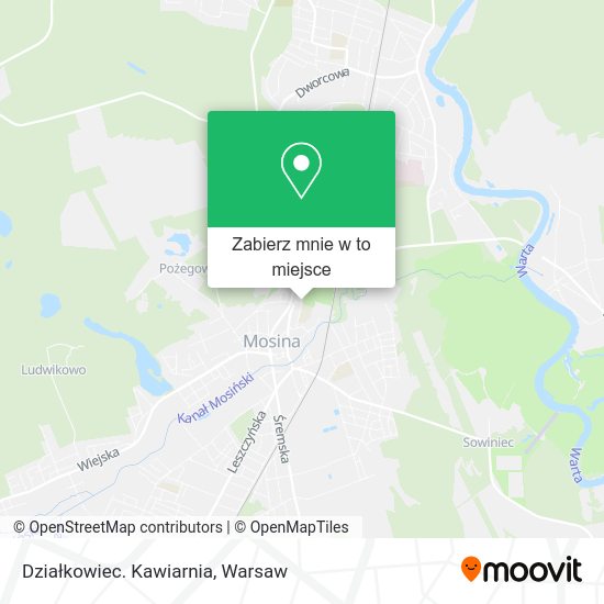 Mapa Działkowiec. Kawiarnia