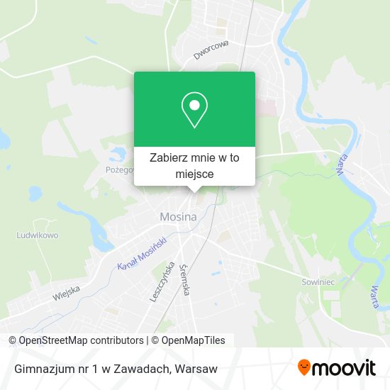 Mapa Gimnazjum nr 1 w Zawadach