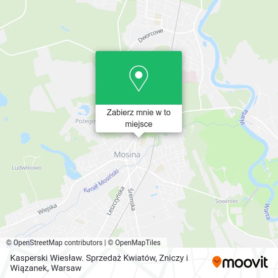 Mapa Kasperski Wiesław. Sprzedaż Kwiatów, Zniczy i Wiązanek