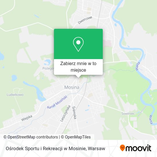 Mapa Ośrodek Sportu i Rekreacji w Mosinie