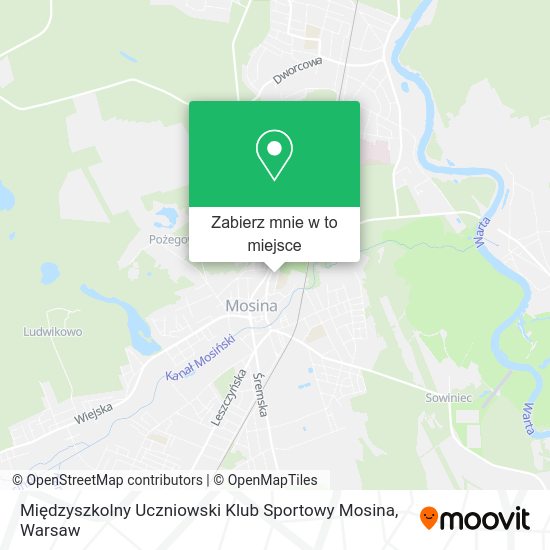 Mapa Międzyszkolny Uczniowski Klub Sportowy Mosina