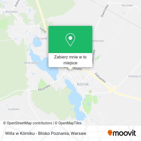 Mapa Willa w Kórniku - Blisko Poznania