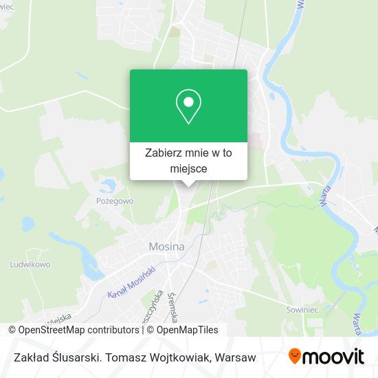 Mapa Zakład Ślusarski. Tomasz Wojtkowiak