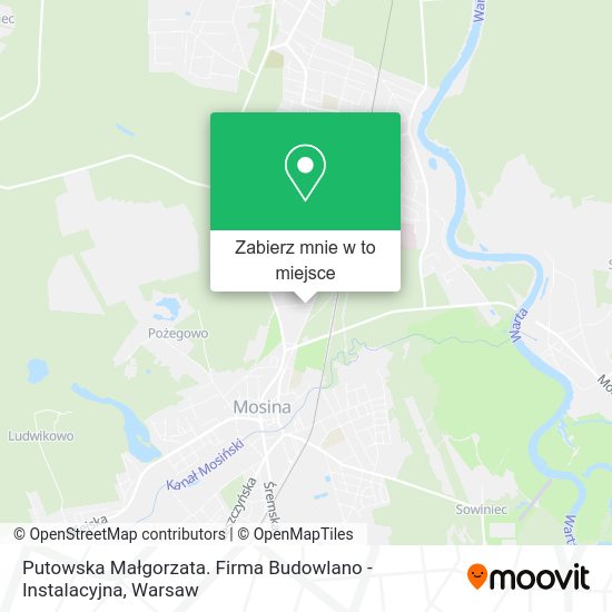 Mapa Putowska Małgorzata. Firma Budowlano - Instalacyjna