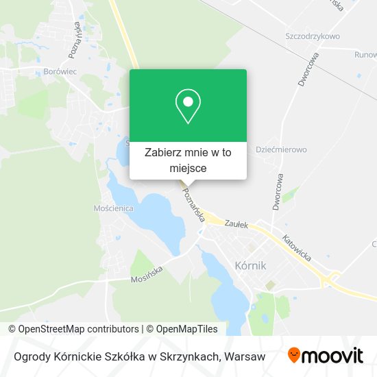 Mapa Ogrody Kórnickie Szkółka w Skrzynkach