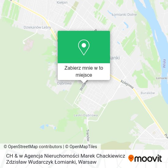 Mapa CH & w Agencja Nieruchomości Marek Chackiewicz Zdzisław Wudarczyk Łomianki