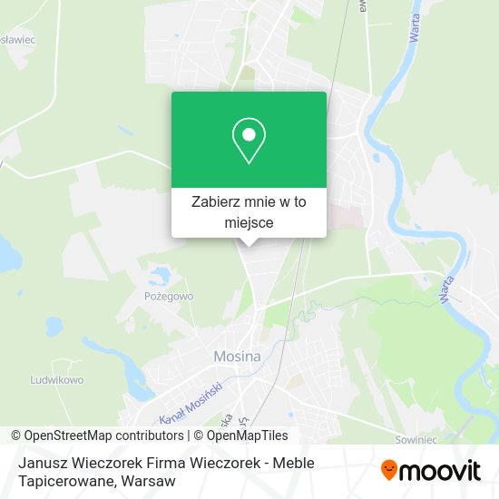 Mapa Janusz Wieczorek Firma Wieczorek - Meble Tapicerowane