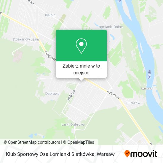 Mapa Klub Sportowy Osa Łomianki Siatkówka