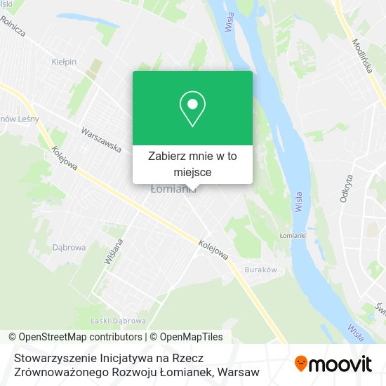 Mapa Stowarzyszenie Inicjatywa na Rzecz Zrównoważonego Rozwoju Łomianek