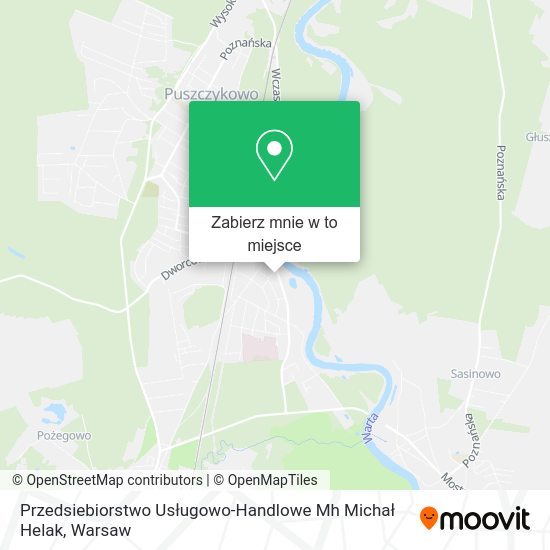 Mapa Przedsiebiorstwo Usługowo-Handlowe Mh Michał Helak