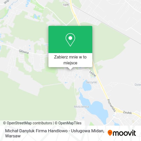 Mapa Michał Danyluk Firma Handlowo - Usługowa Midan